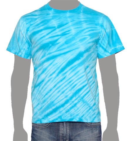 Turquoise Tie-dye T-shirt, Blue Tie-dye T-shirt