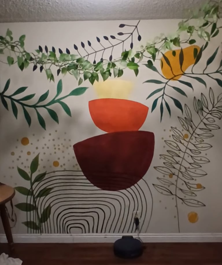 Boho Style Mural, Orange County CA