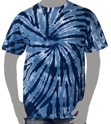 Navy Blue Custom Tie-dye T-shirt