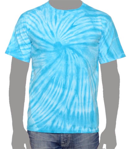 Turquoise Tie-dye T-shirt, Blue Tie-dye T-shirt
