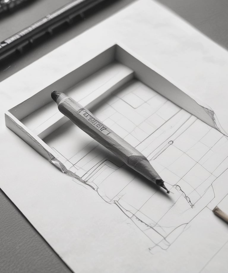 Architect and client discussing design plans with sample perforated panels
