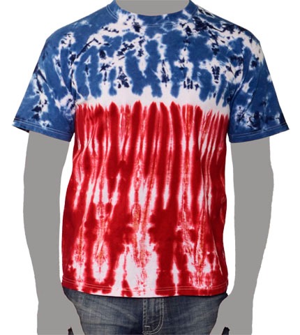 Flag Tie-dye T-shirt Red White Blue Patriotic