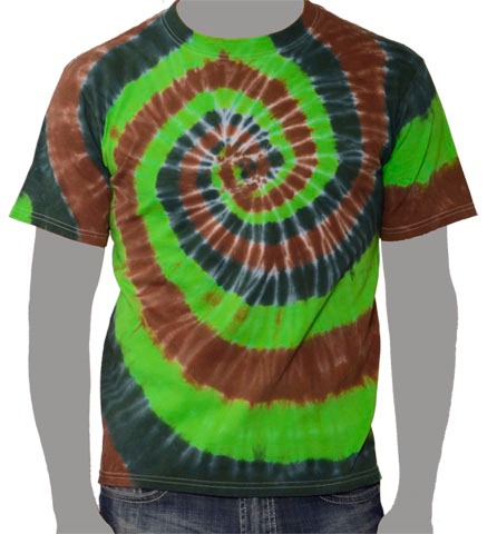 Green Brown Custom Tie-dye T-shirt