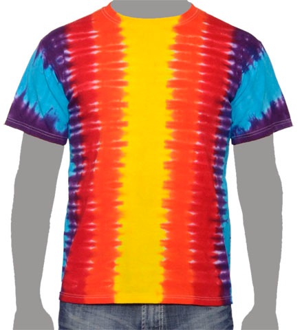 Rainbow Lines Tie-dye T-shirt