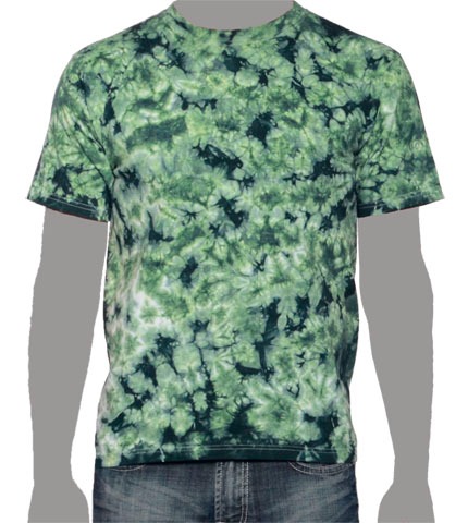 Forest Green Tie-dye T-shirt, Dark Green Tie-dye T-shirt