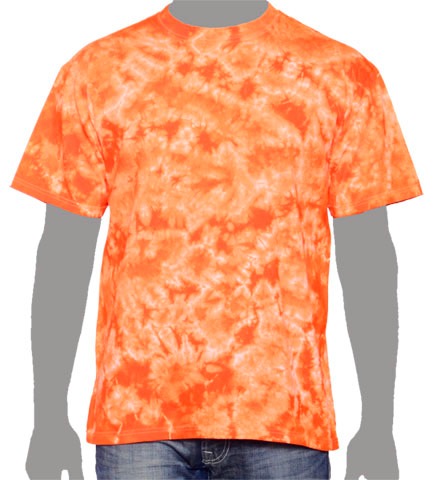 orange tie-dye t-shirt