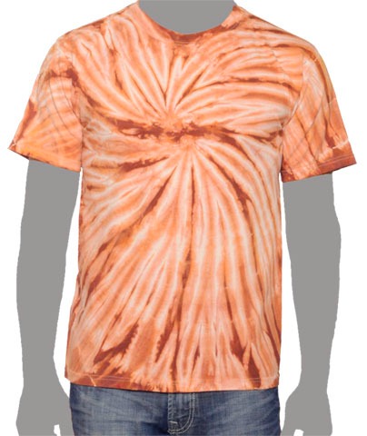 Burnt Orange Tie-dye T-shirt, Texas Orange Tie-dye T-shirt