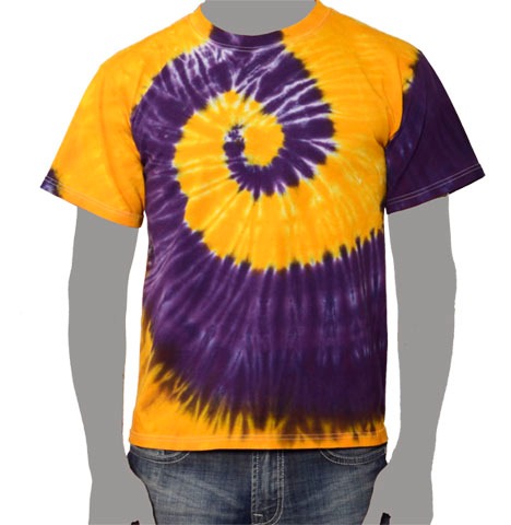Purple Gold Custom Tie-dye T-shirt