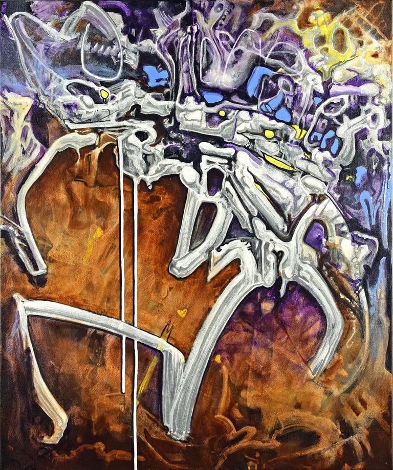 Original acrylic on canvas by Eric Stiles, Longitude at Will, 20 x 24