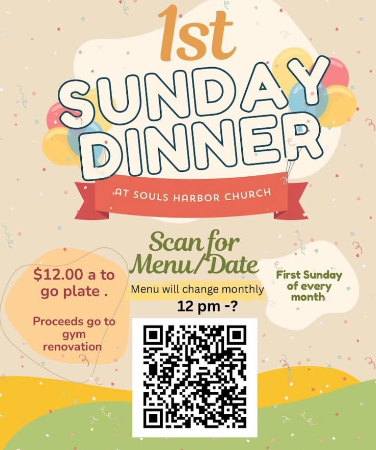 1st Sunday Dinner at Souls Harbor Church