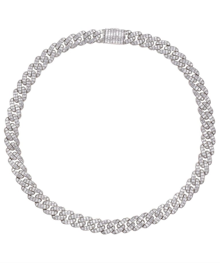 a necklace with a diamond necklace and a diamond necklace