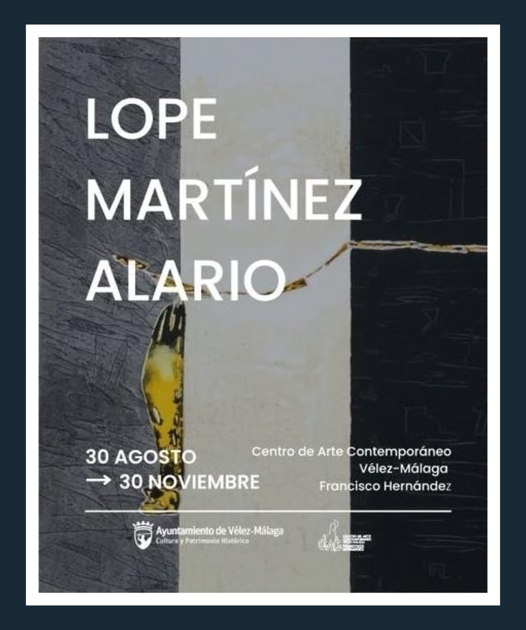 image for an art exhibition in velez malaga