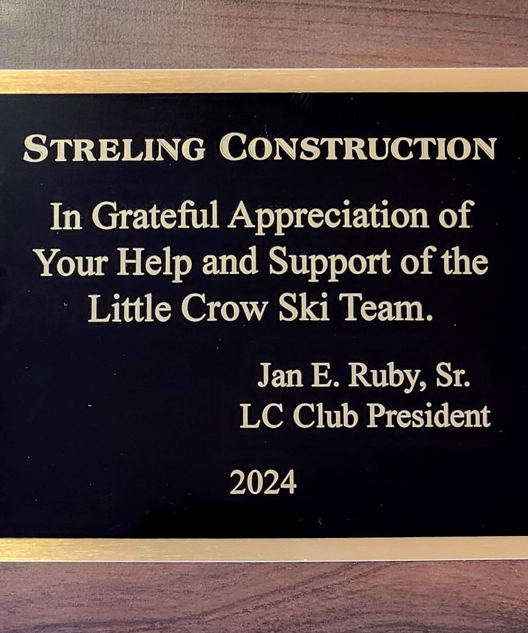 little crow ski team donation