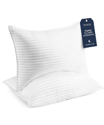 soft pair of Queen sized goose down hotel pillows