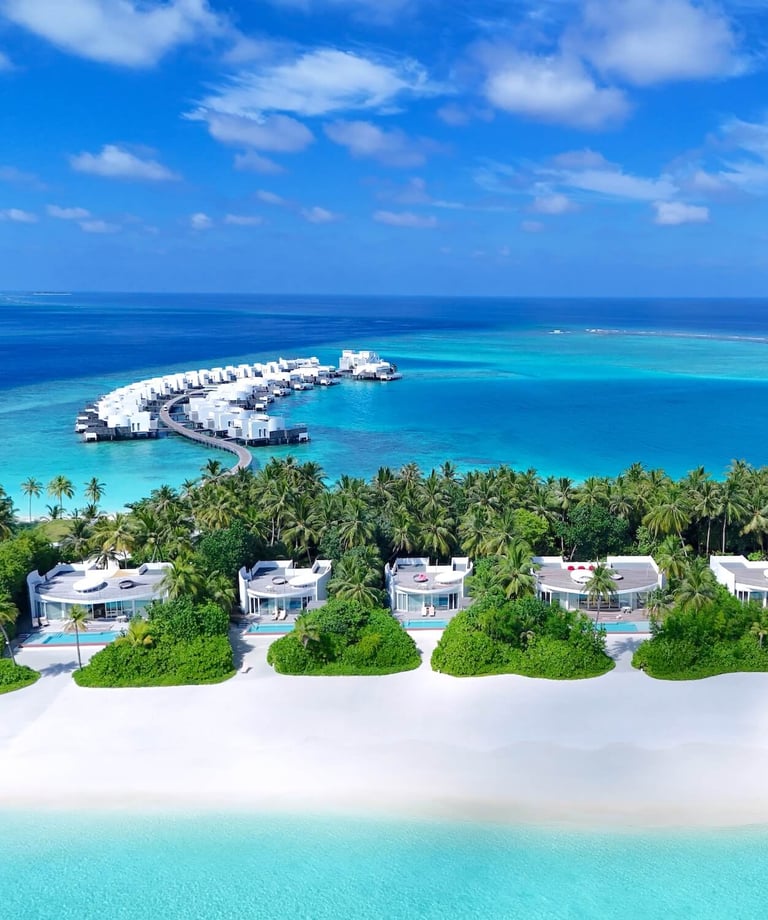 Jumeirah Olhahali Island Maldives drone view 1