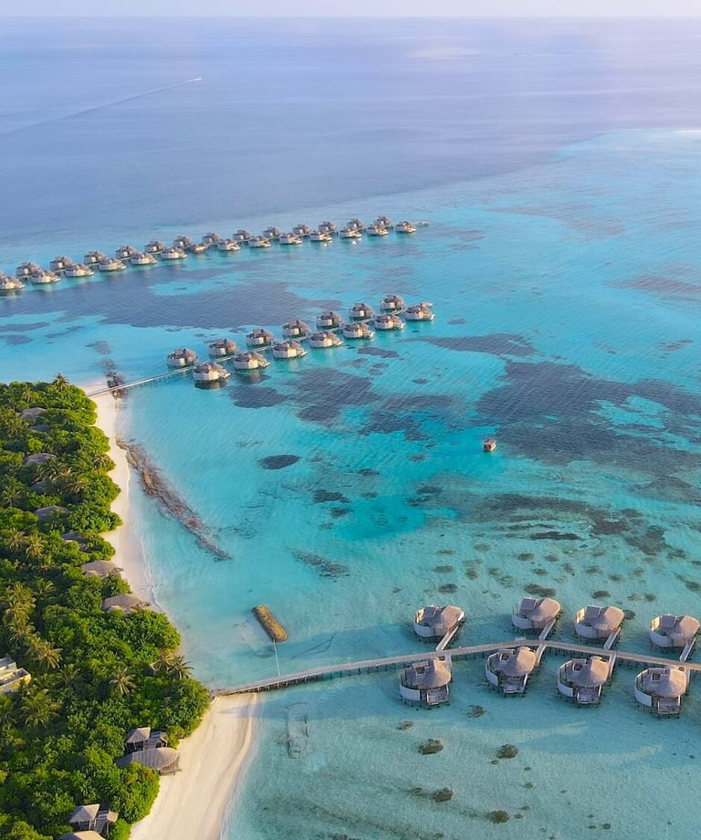 Six Senses Laamu Maldives island view