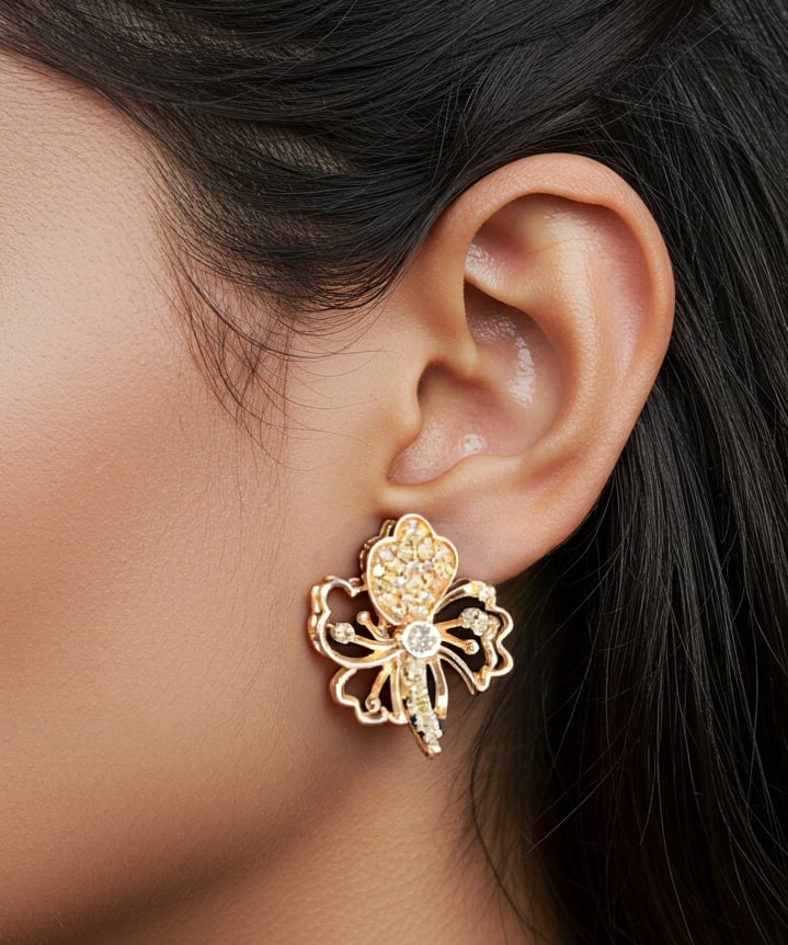 Classy Floral Earrings