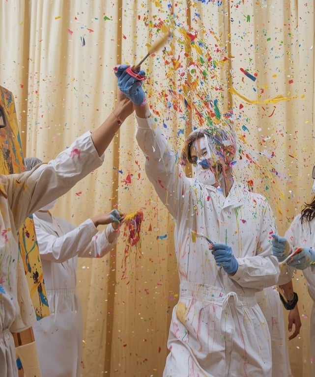 art-studio-with-backdrop-cream-curtains-and-group-of-people-are-throwing-paint-and-making-art