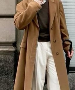 a man in a coat and a coat with a tie
