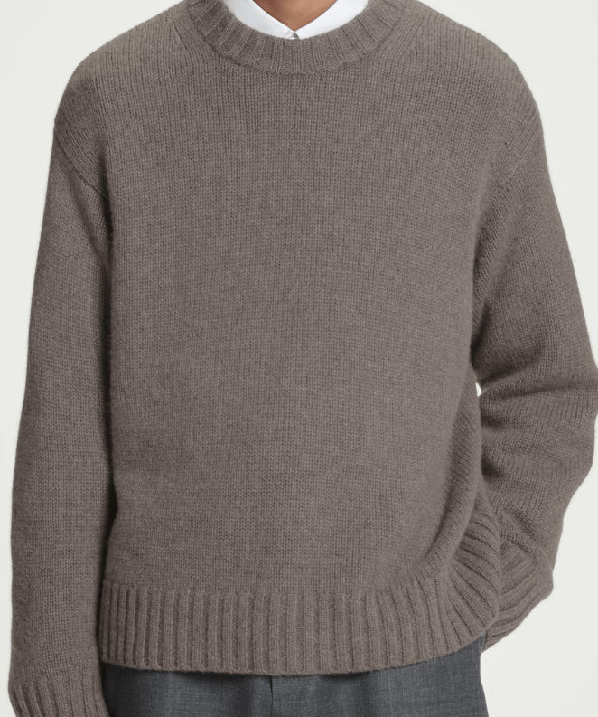 a man in a cashmere sweater