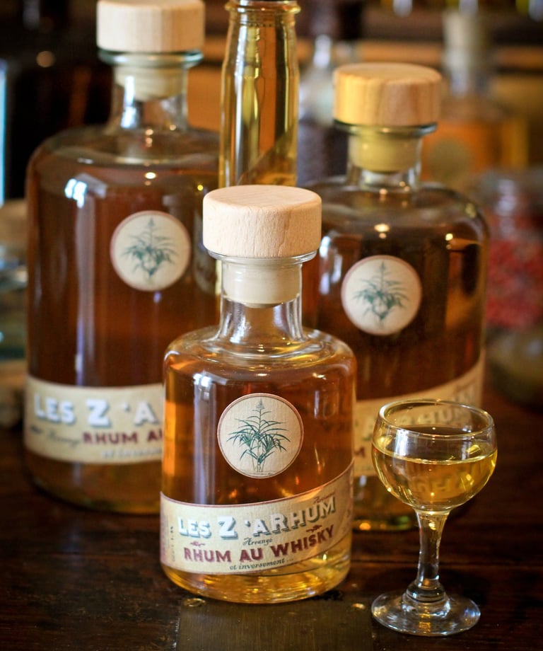 Autres Elixirs, rhum au whisky, gin arrangé, vodka arrangée, punch, vin