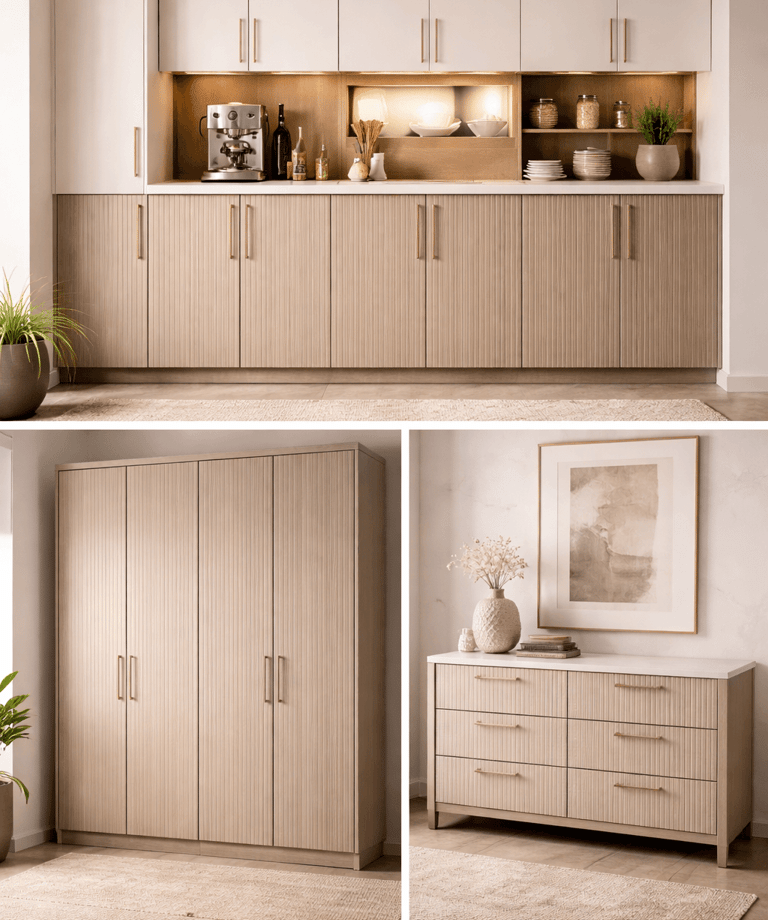 Armários: Armários, guarda-roupas, cômodas, criados para casa. Móveis elegantes e baratos