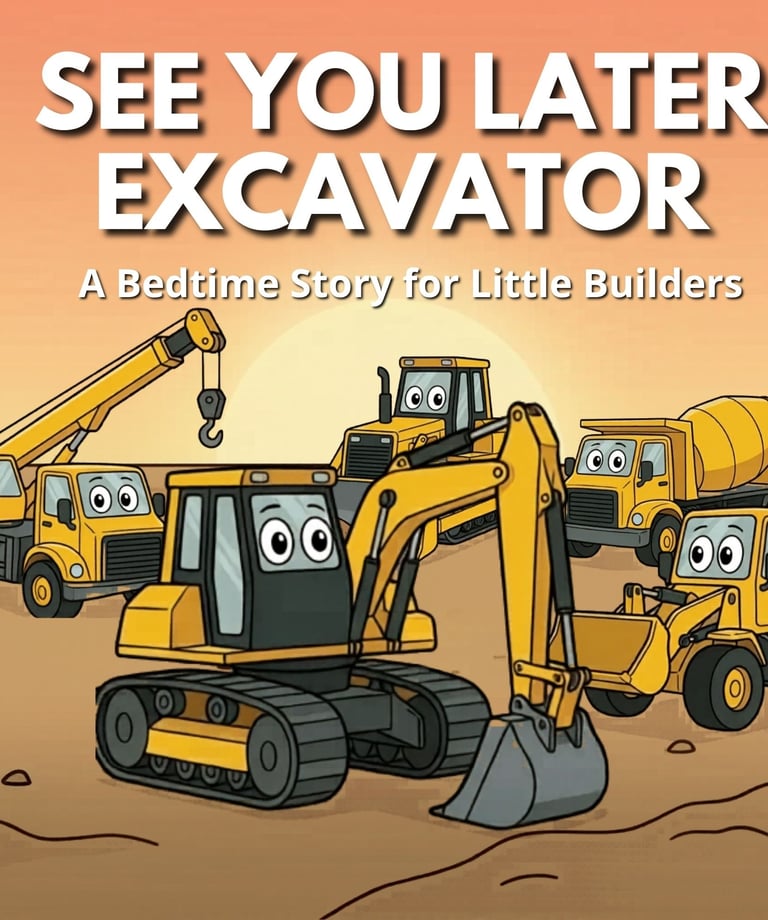 cover kids book see you later excavator