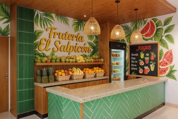 Diseño de interiores negocio fruteria