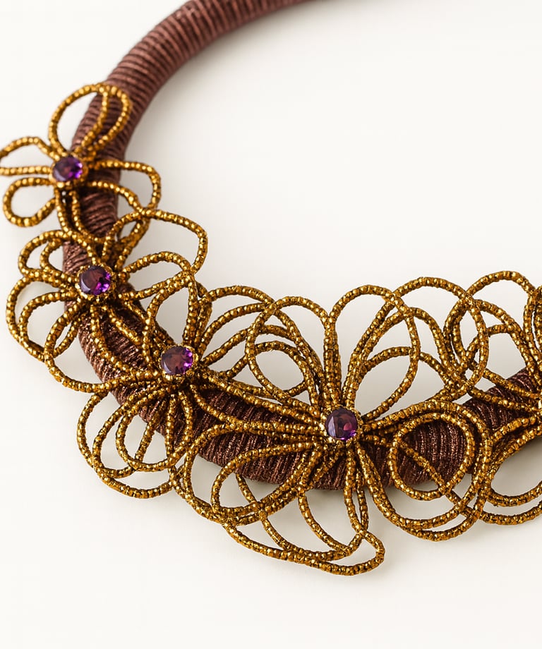 a necklace with a necklace on it