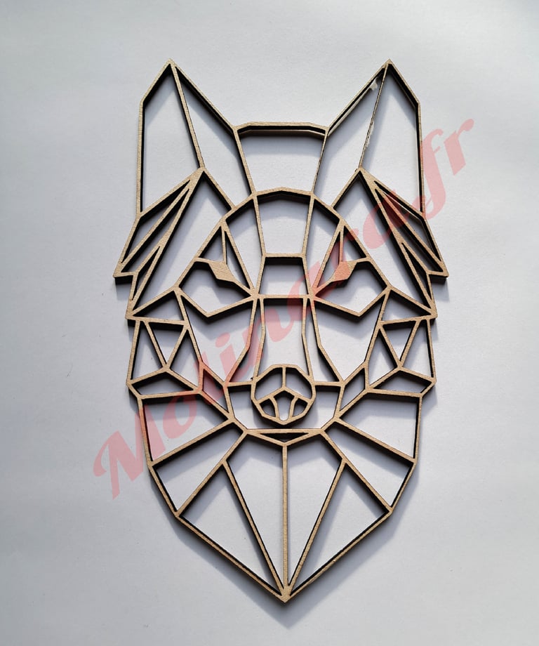 décoration en bois en forme d'animaux géométrique