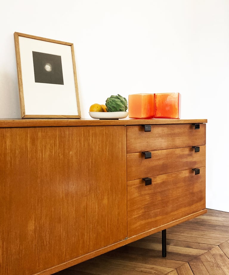 Enfilade années 1950 alain richard  lignes sobres, épuré, moderniste design vintage