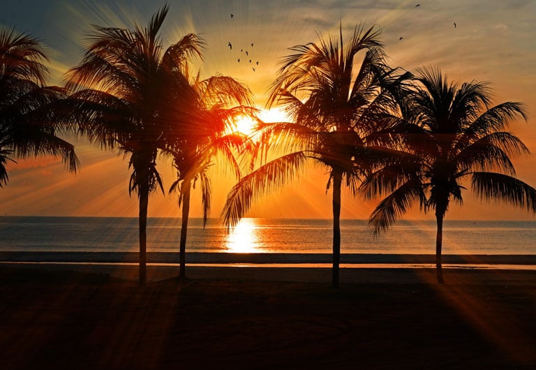 Florida Sunset at JAX beach taken from Jacksonville Airport Limo