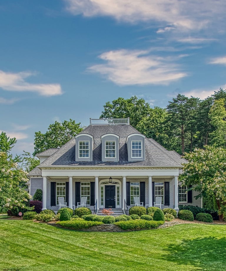 Exterior photo of a residential home in Greensboro, NC, captured by Carolina Capture real estate photography.