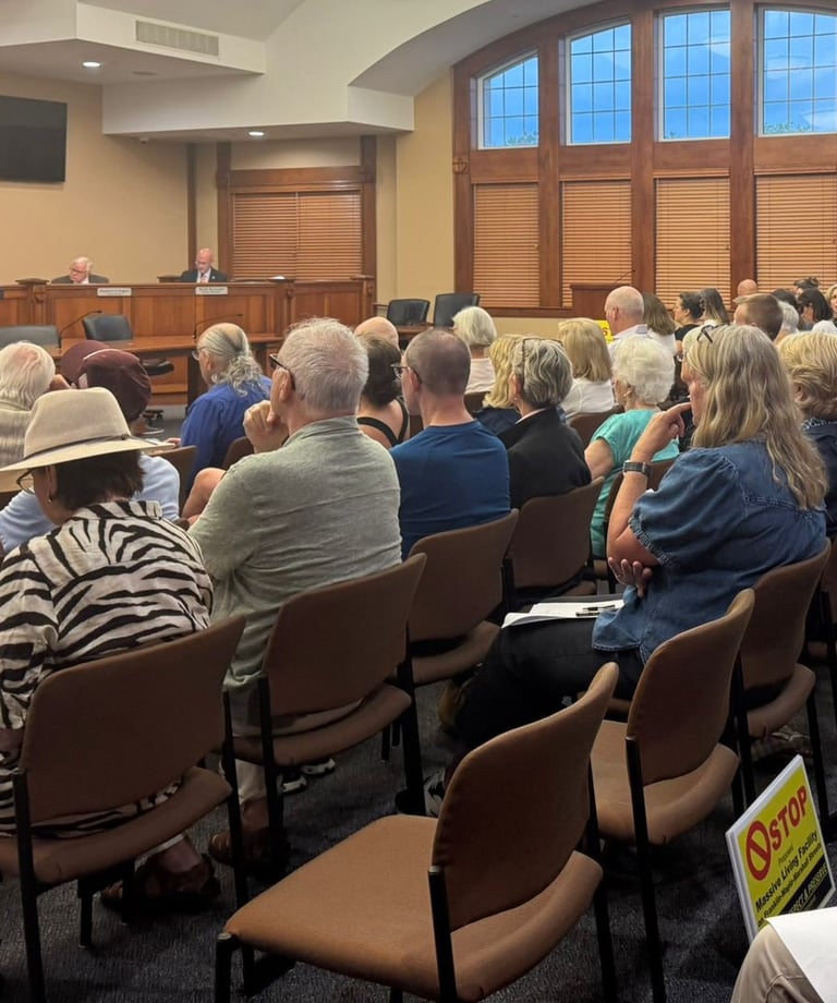 Ridgewood Town Hall with 130 residents attending