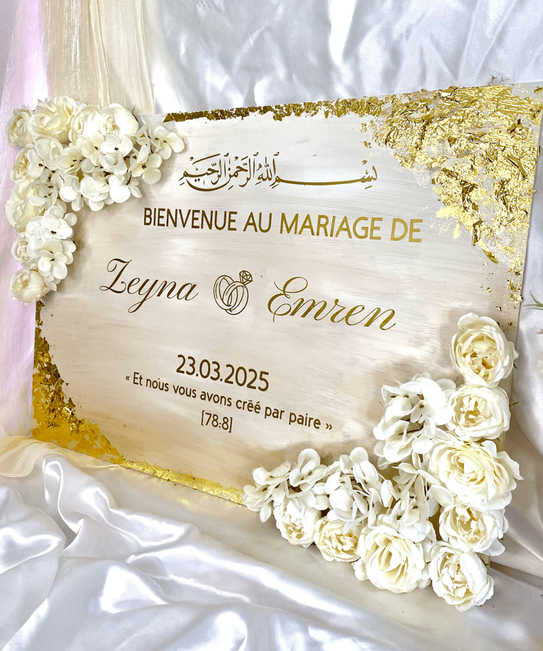 panneau d'entrée personnalisé de mariage fiançailles anniversaire