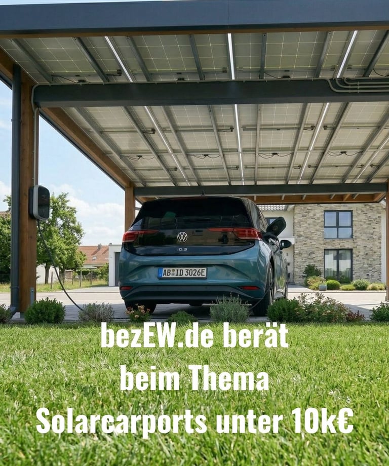 bezEW.de berät beim Thema Solarcarports unter 10k€