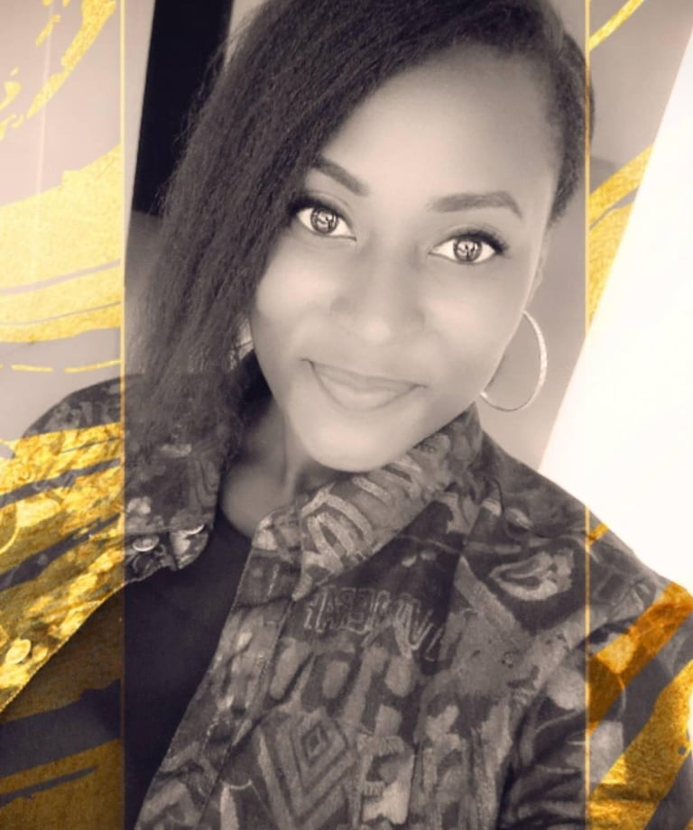 a woman with a scarf around her neck