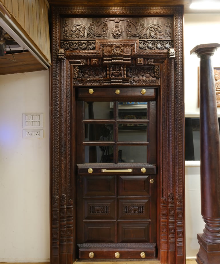 Chettinad wooden door Madurai