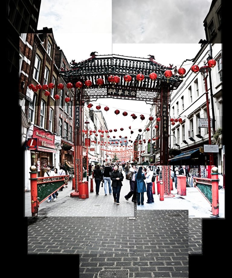 An enormous joiner photo of China Town