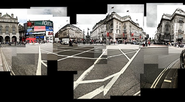 A joiner photo of Piccadilly Circus