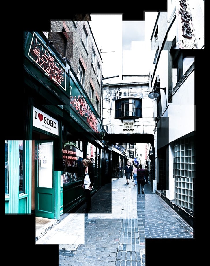 A gigantic joiner photo composition of Soho