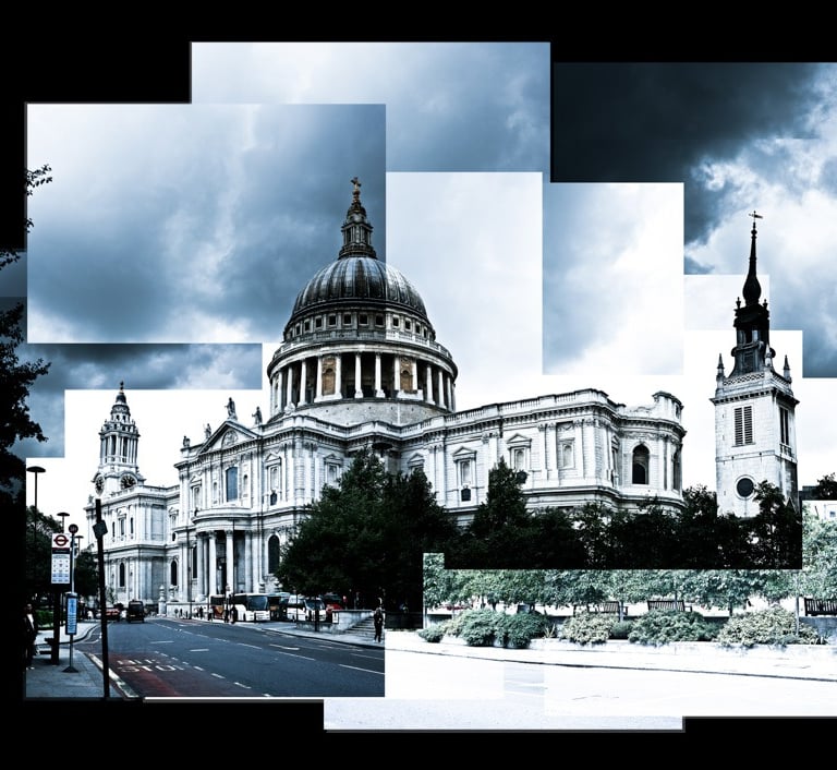 A massive joiner composition of St Paul's Cathedral