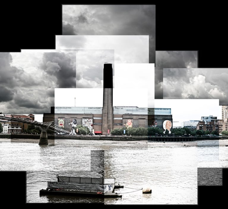 A gigantic joiner photo composition of Tate Modern