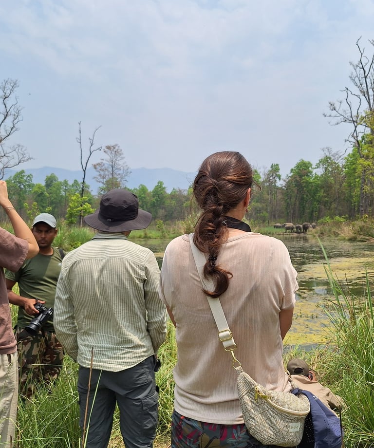 walking safari into Bardiya National Park
