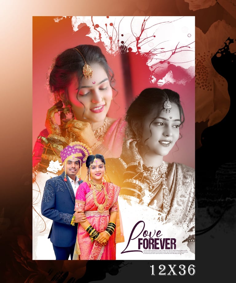 Luxury wedding photo album with elegant layouts and premium quality