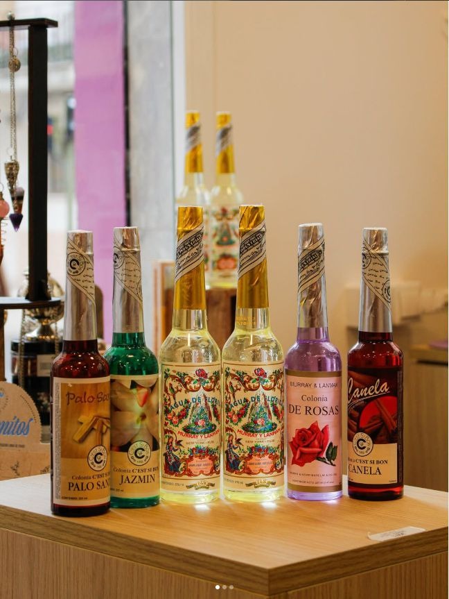 Agua de florida, colonia de rosas, colonia de ruda, colonia de canela, Kananga