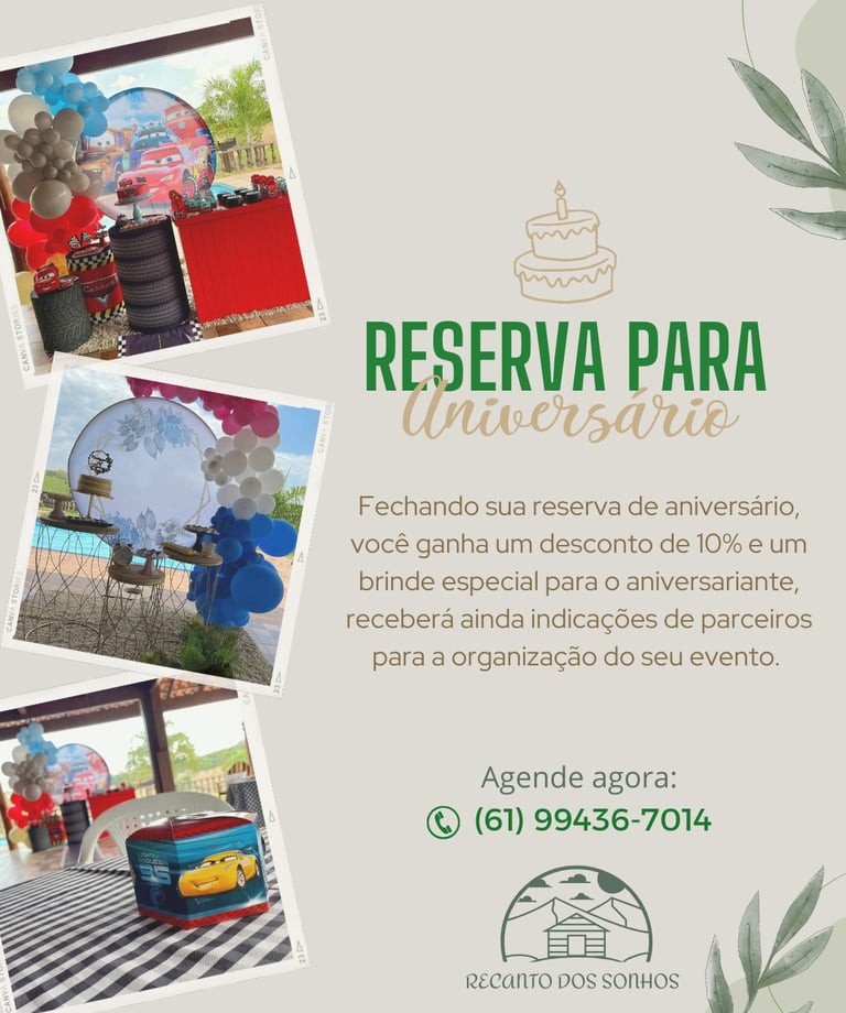Reserva para Aniversário