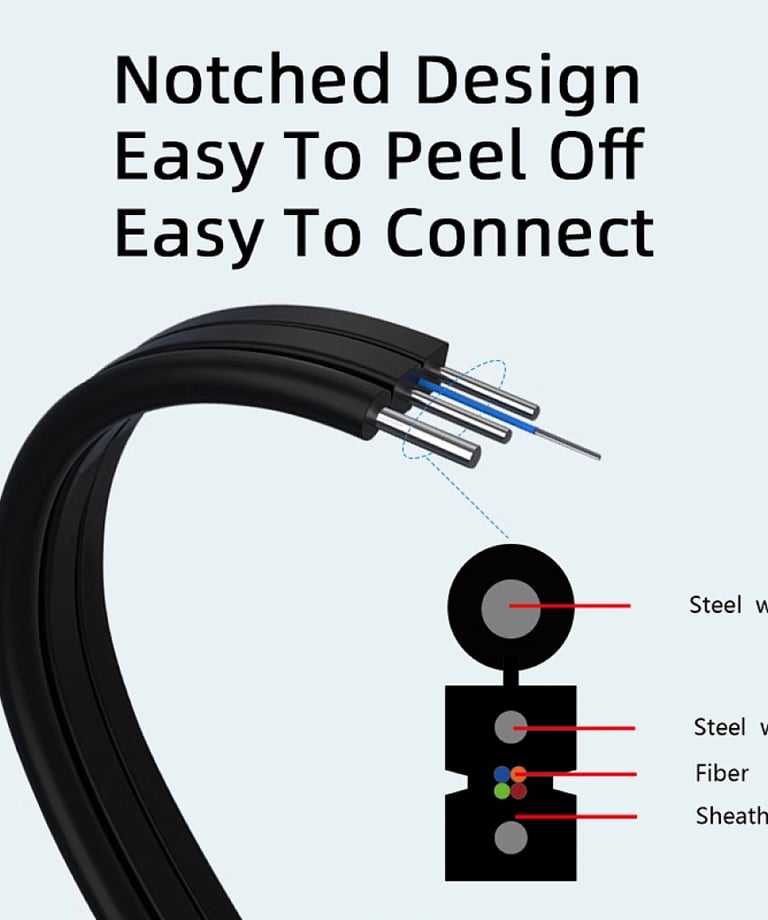  GJYXCH Drop Cable LZSH Single Mode 1 2 4 Core G652D G657A1