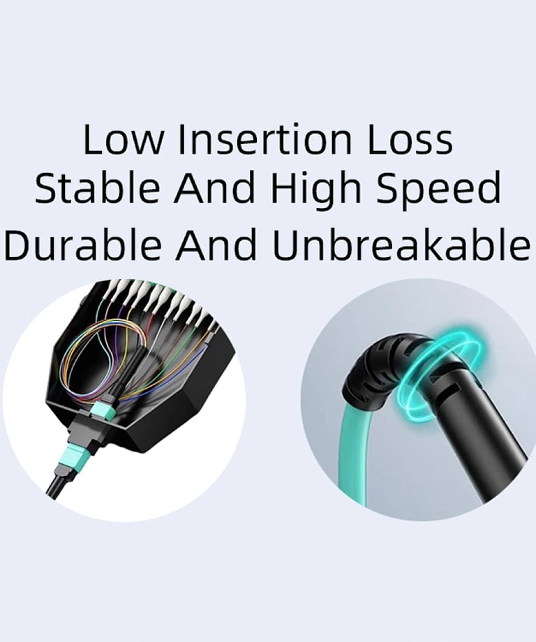 MPO - MPO OM3 OM4 Factory price PVC LSZH fiber optic patch cord