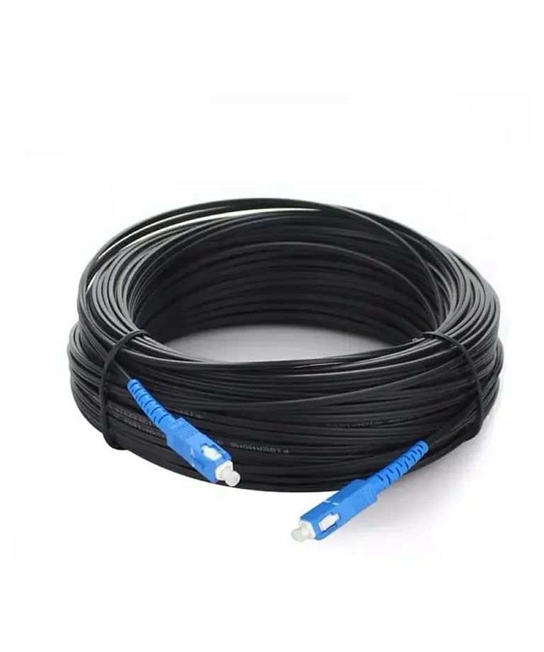 FTTH Drop Cable With LC SC Connector Outdoor Fiber Optic Patch Cord